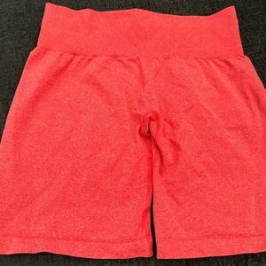 NVGTN Red High-Waisted Shorts